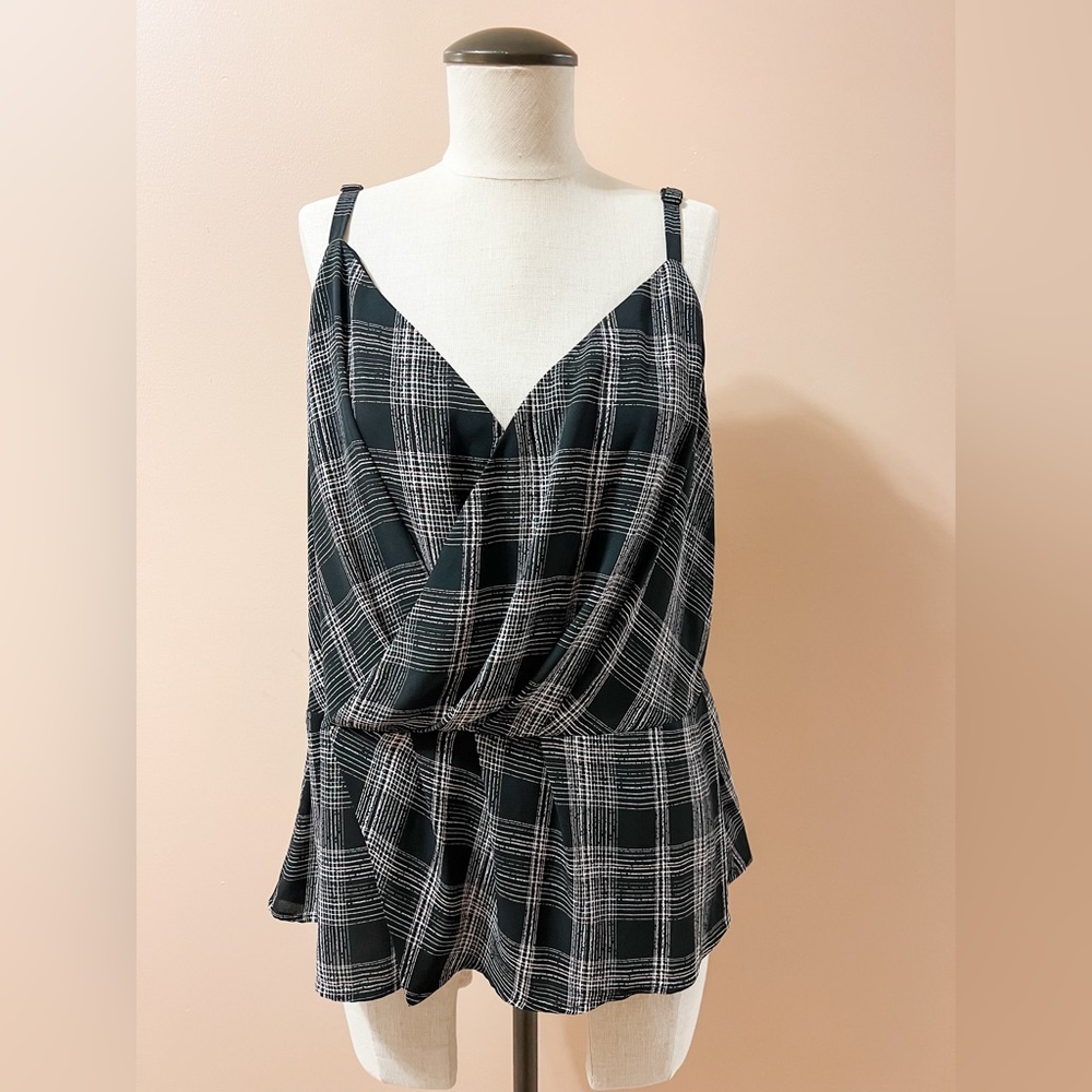 Plaid Sleeveless Top - White House Black Market